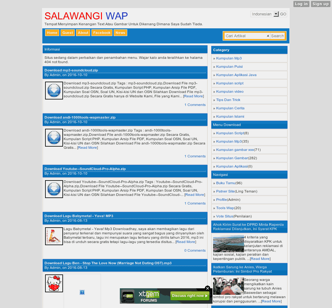 Blog Auto Wap Web Xtgem